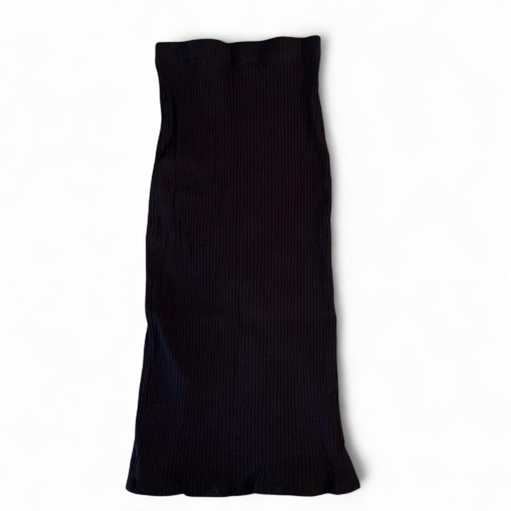 Zara Black Midi Skirt Size Medium - Picture 3 of 6